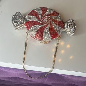 Women Crystal Peppermint Clutch Bag